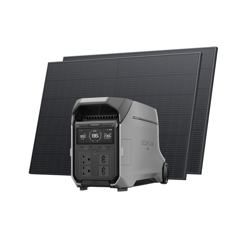 Load image into Gallery viewer, EcoFlow DELTA Pro 3 Solar Generator (2×400W Rigid Solar Panels)