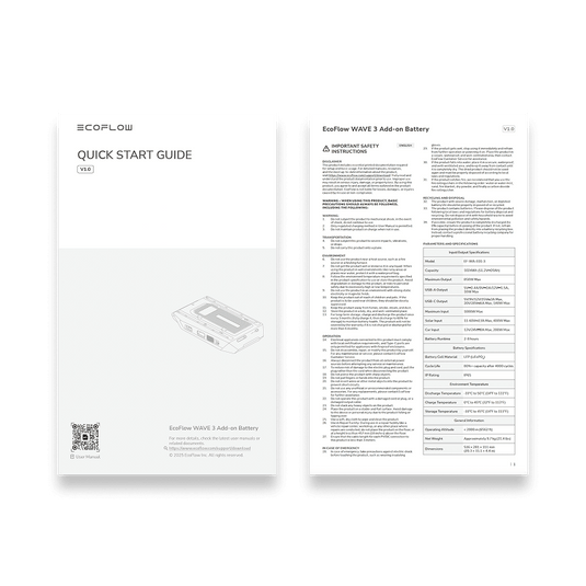 Safety Instructions, Quick Start Guide, Warranty Card