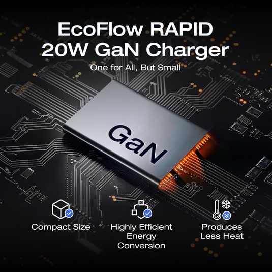 EcoFlow RAPID 20W/65W GaN Charger with 60W Cable