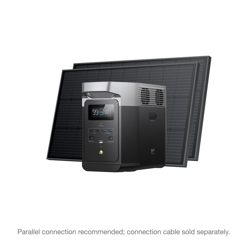 Load image into Gallery viewer, EcoFlow DELTA 2 Solar Generator (2×100W Rigid Solar Panels)
