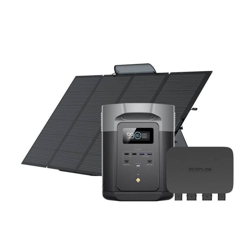 Load image into Gallery viewer, EcoFlow DELTA 2 + 800W Alternator Charger + 400W Solar Panel
