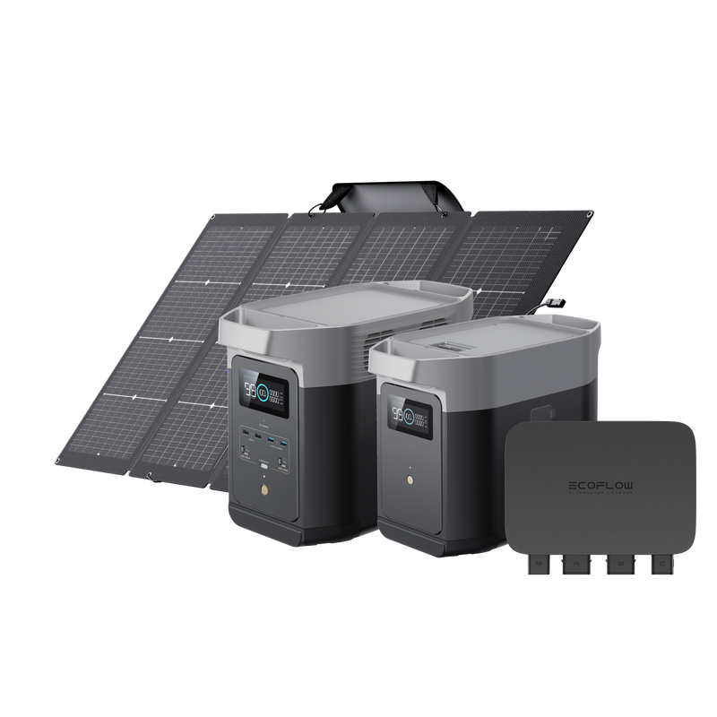 Load image into Gallery viewer, EcoFlow DELTA 2 + 800W Alternator Charger + 400W Solar Panel
