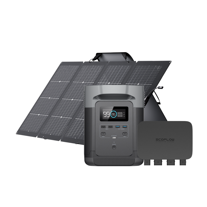 Load image into Gallery viewer, EcoFlow DELTA Max + 800W Alternator Charger + 220W Solar Panel
