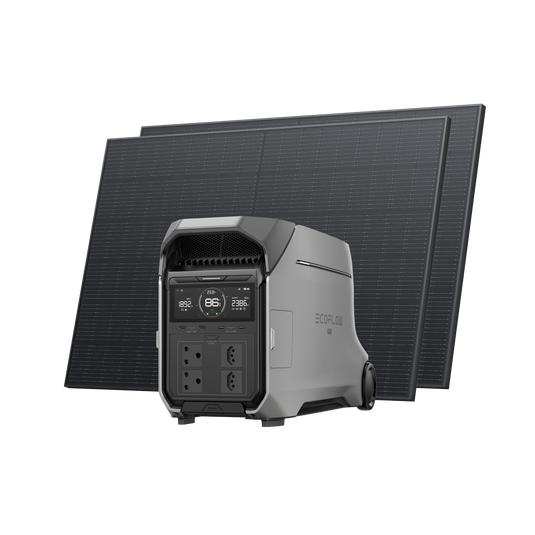 EcoFlow DELTA Pro 3 Solar Generator (2×400W Rigid Solar Panels)