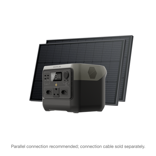 EcoFlow RIVER 2 Pro Solar Generator (2×100W Rigid Solar Panels)